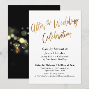 Goud na de huwelijksviering, Bokeh zwart Kaart