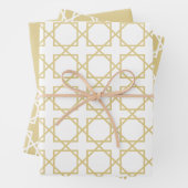 Goud naadloos geometrisch patroon inpakpapier vel (In situ)