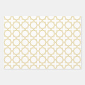Goud naadloos geometrisch patroon inpakpapier vel (Voorkant)