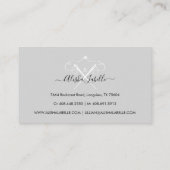 Goud  naadloos naaigarnenmonogram visitekaartje (Achterkant)