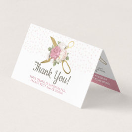 Goud naaigoestel & Shabby Chic - Hartelijk dank Kaart