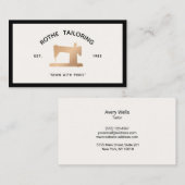 Goud  naaiwerk contactkaartje (Voorkant / Achterkant)