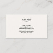 Goud  naaiwerk contactkaartje (Achterkant)