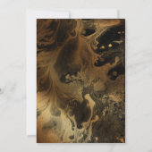 Goud namaak metaal Zwart Marmer Vier met ons mee Kaart (Achterkant)