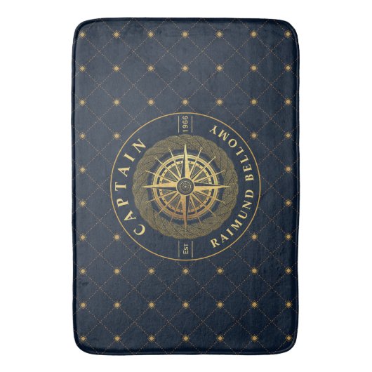 Goud nautisch badmat (Voorkant Verticaal)