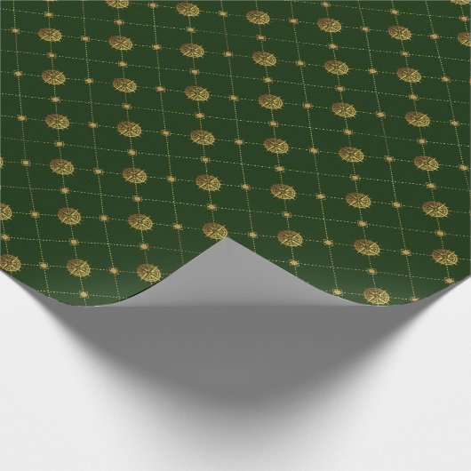 Goud nautisch cadeaupapier (Hoek)