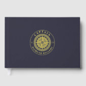 Goud nautisch gastenboek (Voorkant)