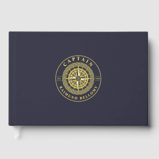 Goud nautisch gastenboek (Voorkant)