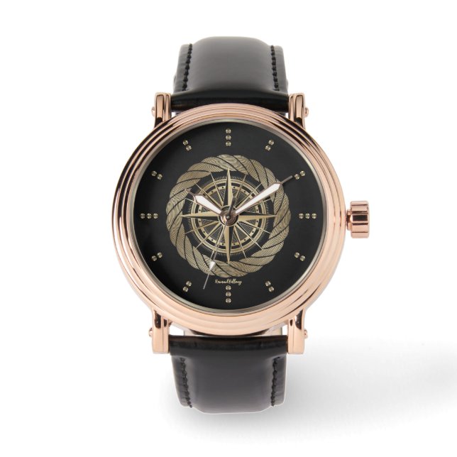 Goud nautisch horloge (Voorkant)