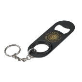 Goud nautisch mini flessenopener (Voorkant Gekanteld)