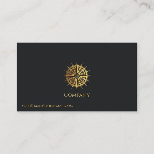 Goud nautisch visitekaartje (Voorkant)