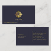 Goud nautisch visitekaartje (Voorkant / Achterkant)