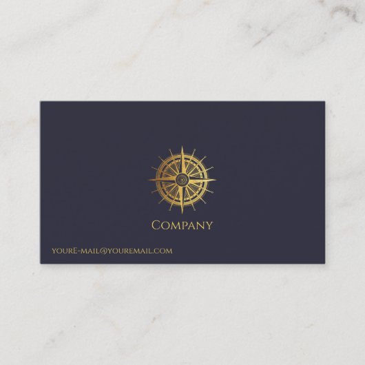 Goud nautisch visitekaartje (Voorkant)