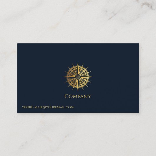 Goud nautisch visitekaartje (Voorkant)
