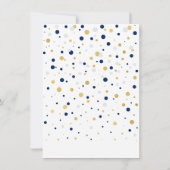 Goud & Navy ballonnen | Partij Dank u Nota Kaart (Achterkant)