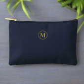 Goud Navy Blauw | Minimalistisch modern monogram Etui