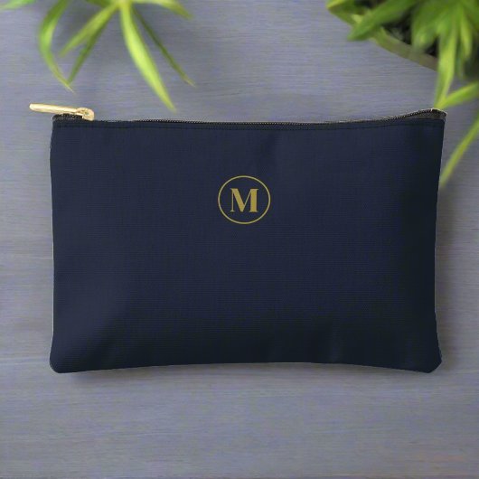 Goud Navy Blauw | Minimalistisch modern monogram Etui