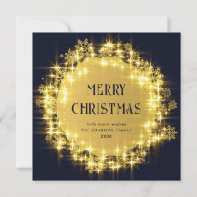 Goud Navy Blauw Sparkle Lights Kerstmis