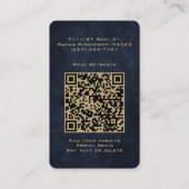 Goud & Navy Blue Mandala Reiki Healing Meditatie Visitekaartje (Achterkant)