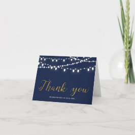 Goud & Navy | Chic Slingerlicht Feest Bedankt