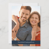 Goud Navy Leaf Bruiloft Save the Date Kaart (Achterkant)