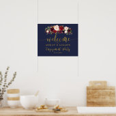 Goud Navy Marsala Boho Verloving Feest Poster (Keuken)
