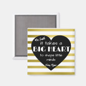 goud neemt een grote waardering voor hartleraren magneet (Voorkant / Achterkant)