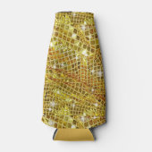 Goud, nepschittering, flessenkoeler flesjeskoeler (Voorkant)