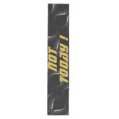 Goud "NIET VANDAAG!" met Silver Glitter op zwart | Medium Tafelloper (Voorkant)