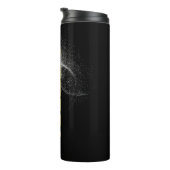 Goud "NIET VANDAAG!" met Silver Glitter op zwart | Thermosbeker (Geroteerd rechts)