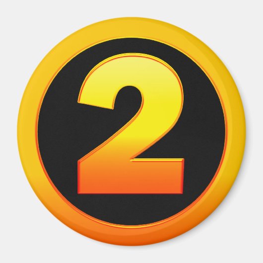 Goud nummer 2 magneet (Voorkant)