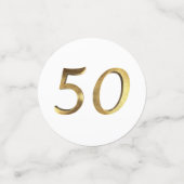Goud nummer 50 Gouden bruiloft 50e verjaardagsfees Confetti (Kleine voorkant)