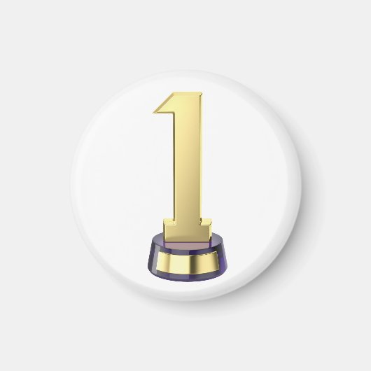 Goud nummer één trofee magneet (Voorkant)