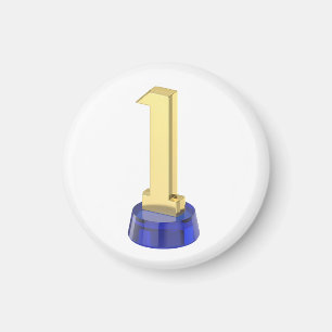 Goud nummer één trofee magneet
