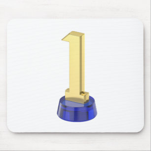 Goud nummer één trofee muismat