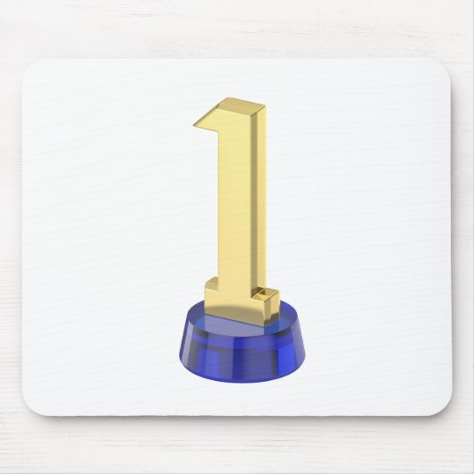 Goud nummer één trofee muismat (Voorkant)