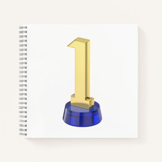 Goud nummer één trofee notitieboek (Voorkant)