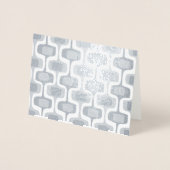 Goud of zilver Abstract midden century modern plei Folie Kaarten (Voorkant)