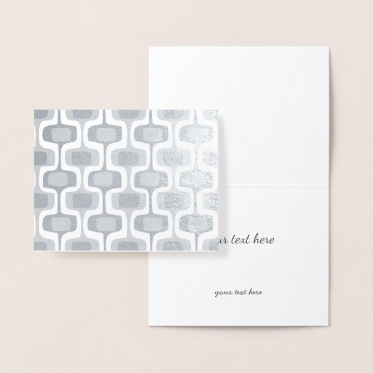 Goud of zilver Abstract midden century modern plei Folie Kaarten (Display)