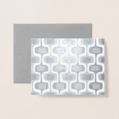 Goud of zilver Abstract midden century modern plei Folie Kaarten (Voorkant met envelop)