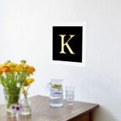 Goud of Zilver Initiaal Letter | Zwart Folie Afdrukken (Laag (Keuken))