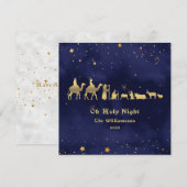 Goud Oh Heilige Nacht Kerstdag Gepersonaliseerd (Voorkant / Achterkant)