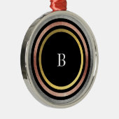 Goud oliecirkelmonogram metalen ornament (Rechts)