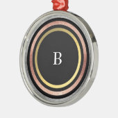 Goud oliecirkelmonogram metalen ornament (Links)