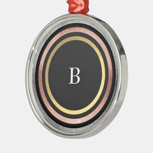 Goud oliecirkelmonogram metalen ornament (Links)