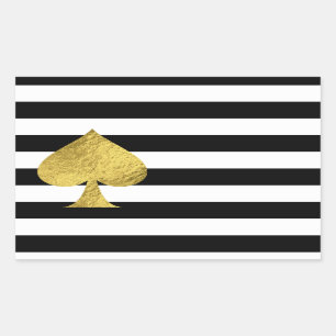 Goud-oliepaat van schoppen rechthoekige sticker