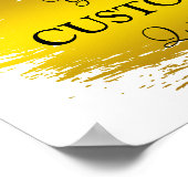 Goud oliepenseel Slag Aangepast Citaat Poster (Hoek)