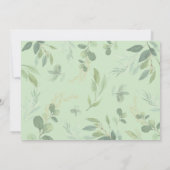 Goud-olifant, zoet, groen, met Baby shower Kaart (Achterkant)