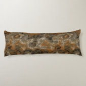 goud olijf en zwart abstract lichaamskussen (Achterkant)