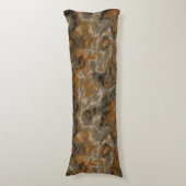 goud olijf en zwart abstract lichaamskussen (Voorkant Verticaal)